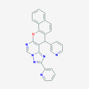 molecular formula C26H16N6O B358024 2-(2-pyridinyl)-14-(3-pyridinyl)-14H-benzo[7,8]chromeno[3,2-e][1,2,4]triazolo[1,5-c]pyrimidine CAS No. 902304-88-5
