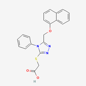 2-[[5-(Naphthalen-1-yloxymethyl)-4-phenyl-1,2,4-triazol-3-yl]sulfanyl]acetic acid