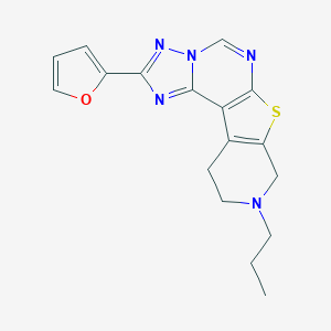 molecular formula C17H17N5OS B358025 2-(2-Furyl)-9-propyl-8,9,10,11-tetrahydropyrido[4',3':4,5]thieno[3,2-e][1,2,4]triazolo[1,5-c]pyrimidine CAS No. 902306-33-6