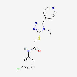 N-(3-chlorophenyl)-2-{[4-ethyl-5-(pyridin-4-yl)-4H-1,2,4-triazol-3-yl]sulfanyl}acetamide