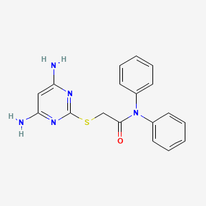 molecular formula C18H17N5OS B3580281 2-[(4,6-DIAMINO-2-PYRIMIDINYL)SULFANYL]-N~1~,N~1~-DIPHENYLACETAMIDE 