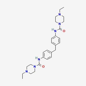 molecular formula C27H38N6O2 B3580313 4-ethyl-N-[4-[[4-[(4-ethylpiperazine-1-carbonyl)amino]phenyl]methyl]phenyl]piperazine-1-carboxamide 