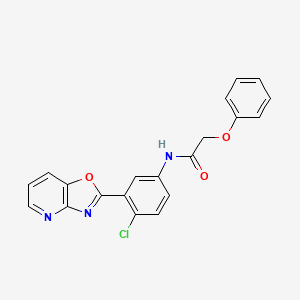 molecular formula C20H14ClN3O3 B3580324 N-(4-chloro-3-[1,3]oxazolo[4,5-b]pyridin-2-ylphenyl)-2-phenoxyacetamide 