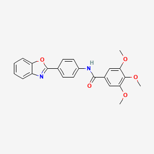 molecular formula C23H20N2O5 B3580327 N-[4-(1,3-benzoxazol-2-yl)phenyl]-3,4,5-trimethoxybenzamide 