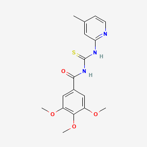 molecular formula C17H19N3O4S B3580338 3,4,5-trimethoxy-N-[(4-methylpyridin-2-yl)carbamothioyl]benzamide 