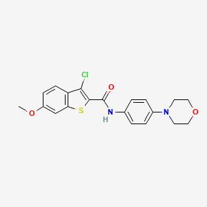 3-chloro-6-methoxy-N-[4-(morpholin-4-yl)phenyl]-1-benzothiophene-2-carboxamide