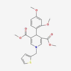 3,5-DIMETHYL 4-(2,4-DIMETHOXYPHENYL)-1-[(THIOPHEN-2-YL)METHYL]-1,4-DIHYDROPYRIDINE-3,5-DICARBOXYLATE