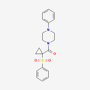 1-phenyl-4-{[1-(phenylsulfonyl)cyclopropyl]carbonyl}piperazine