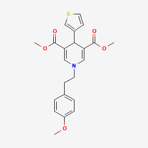 3,5-DIMETHYL 1-[2-(4-METHOXYPHENYL)ETHYL]-4-(THIOPHEN-3-YL)-1,4-DIHYDROPYRIDINE-3,5-DICARBOXYLATE