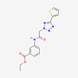 ethyl 3-({[5-(2-thienyl)-2H-tetrazol-2-yl]acetyl}amino)benzoate