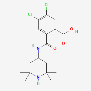 molecular formula C17H22Cl2N2O3 B3580426 4,5-Dichloro-2-[(2,2,6,6-tetramethylpiperidin-4-yl)carbamoyl]benzoic acid 