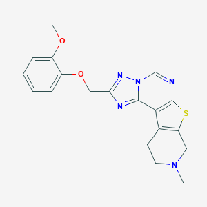 molecular formula C19H19N5O2S B358043 2-[(2-Methoxyphenoxy)methyl]-9-methyl-8,9,10,11-tetrahydropyrido[4',3':4,5]thieno[3,2-e][1,2,4]triazolo[1,5-c]pyrimidine CAS No. 902314-71-0