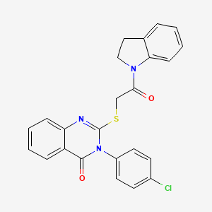 3-(4-chlorophenyl)-2-{[2-(2,3-dihydro-1H-indol-1-yl)-2-oxoethyl]thio}-4(3H)-quinazolinone