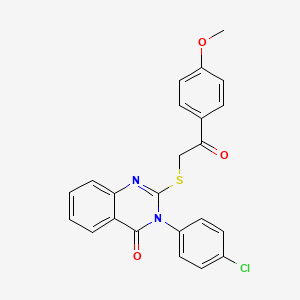 3-(4-chlorophenyl)-2-{[2-(4-methoxyphenyl)-2-oxoethyl]sulfanyl}quinazolin-4(3H)-one