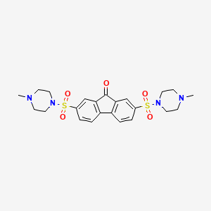 2,7-bis[(4-methylpiperazin-1-yl)sulfonyl]-9H-fluoren-9-one