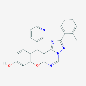 2-(2-methylphenyl)-12-(3-pyridinyl)-12H-chromeno[3,2-e][1,2,4]triazolo[1,5-c]pyrimidin-9-ol