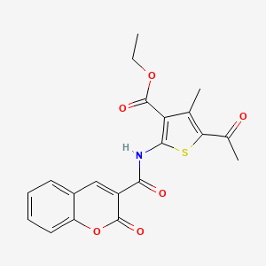 ethyl 5-acetyl-4-methyl-2-{[(2-oxo-2H-chromen-3-yl)carbonyl]amino}thiophene-3-carboxylate