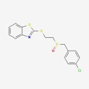 2-({2-[(4-chlorobenzyl)sulfinyl]ethyl}thio)-1,3-benzothiazole