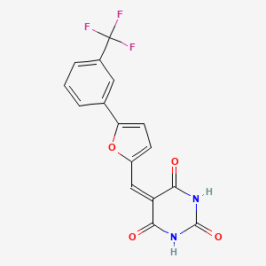 5-(5-(3-TRIFLUOROMETHYL-PHENYL)-FURAN-2-YLMETHYLENE)-PYRIMIDINE-2,4,6-TRIONE