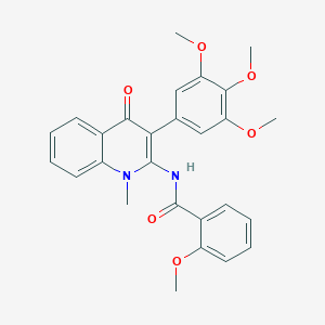 2-methoxy-N-[1-methyl-4-oxo-3-(3,4,5-trimethoxyphenyl)-1,4-dihydro-2-quinolinyl]benzamide