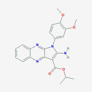 molecular formula C22H22N4O4 B358056 Propan-2-yl 2-amino-1-(3,4-dimethoxyphenyl)pyrrolo[3,2-b]quinoxaline-3-carboxylate CAS No. 497940-32-6