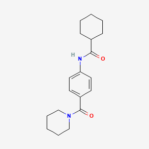 N-[4-(1-piperidinylcarbonyl)phenyl]cyclohexanecarboxamide