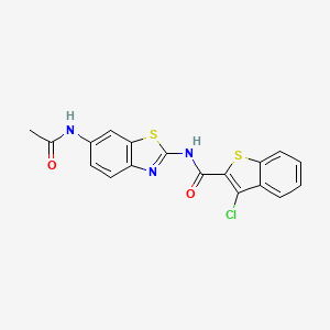 N~2~-[6-(ACETYLAMINO)-1,3-BENZOTHIAZOL-2-YL]-3-CHLORO-1-BENZOTHIOPHENE-2-CARBOXAMIDE