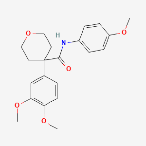 4-(3,4-dimethoxyphenyl)-N-(4-methoxyphenyl)oxane-4-carboxamide