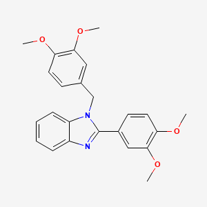 molecular formula C24H24N2O4 B3580571 1-(3,4-dimethoxybenzyl)-2-(3,4-dimethoxyphenyl)-1H-benzimidazole 