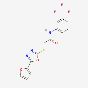 2-{[5-(2-furyl)-1,3,4-oxadiazol-2-yl]thio}-N-[3-(trifluoromethyl)phenyl]acetamide