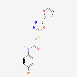 N-(4-bromophenyl)-2-[[5-(furan-2-yl)-1,3,4-oxadiazol-2-yl]sulfanyl]acetamide