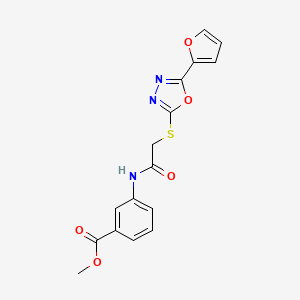 methyl 3-[({[5-(2-furyl)-1,3,4-oxadiazol-2-yl]thio}acetyl)amino]benzoate