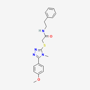 2-{[5-(4-methoxyphenyl)-4-methyl-4H-1,2,4-triazol-3-yl]sulfanyl}-N-(2-phenylethyl)acetamide