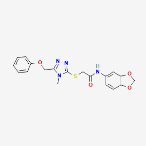 N-1,3-benzodioxol-5-yl-2-{[4-methyl-5-(phenoxymethyl)-4H-1,2,4-triazol-3-yl]thio}acetamide