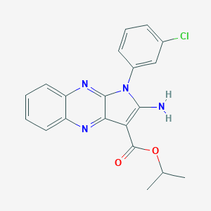 Propan-2-yl 2-amino-1-(3-chlorophenyl)pyrrolo[3,2-b]quinoxaline-3-carboxylate