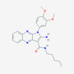 2-amino-1-(3,4-dimethoxyphenyl)-N-pentyl-1H-pyrrolo[2,3-b]quinoxaline-3-carboxamide