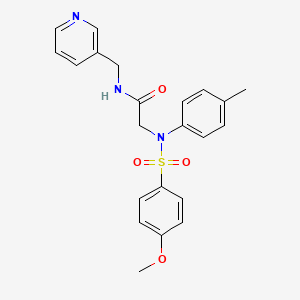 molecular formula C22H23N3O4S B3580624 N~2~-[(4-methoxyphenyl)sulfonyl]-N~2~-(4-methylphenyl)-N-(pyridin-3-ylmethyl)glycinamide 