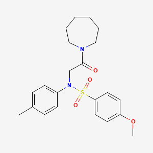 N-[2-(AZEPAN-1-YL)-2-OXOETHYL]-4-METHOXY-N-(4-METHYLPHENYL)BENZENE-1-SULFONAMIDE