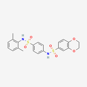 N-{4-[(2,6-dimethylphenyl)sulfamoyl]phenyl}-2,3-dihydro-1,4-benzodioxine-6-sulfonamide