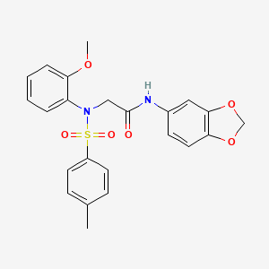 N-1,3-benzodioxol-5-yl-N~2~-(2-methoxyphenyl)-N~2~-[(4-methylphenyl)sulfonyl]glycinamide