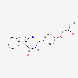 [4-(4-oxo-3,4,5,6,7,8-hexahydro[1]benzothieno[2,3-d]pyrimidin-2-yl)phenoxy]acetic acid