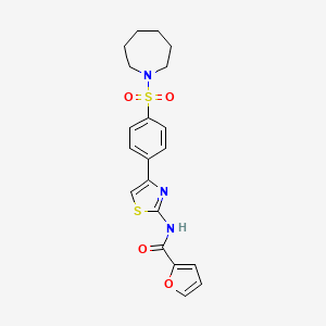 N-[(2Z)-4-[4-(azepan-1-ylsulfonyl)phenyl]-1,3-thiazol-2(3H)-ylidene]furan-2-carboxamide