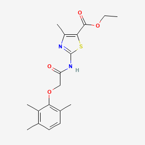 molecular formula C18H22N2O4S B3580758 ethyl 4-methyl-2-{[(2,3,6-trimethylphenoxy)acetyl]amino}-1,3-thiazole-5-carboxylate 