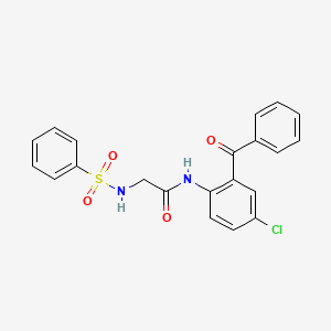 N-(2-BENZOYL-4-CHLOROPHENYL)-2-BENZENESULFONAMIDOACETAMIDE