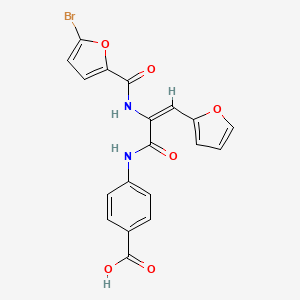 4-{[2-[(5-bromo-2-furoyl)amino]-3-(2-furyl)acryloyl]amino}benzoic acid