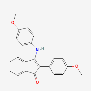 molecular formula C23H19NO3 B3580815 2-(4-methoxyphenyl)-3-[(4-methoxyphenyl)amino]-1H-inden-1-one 