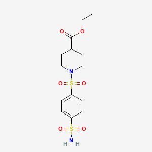 Ethyl 1-(4-sulfamoylphenyl)sulfonylpiperidine-4-carboxylate