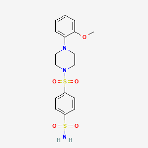 molecular formula C17H21N3O5S2 B3580833 4-{[4-(2-methoxyphenyl)-1-piperazinyl]sulfonyl}benzenesulfonamide 