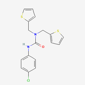 molecular formula C17H15ClN2OS2 B3580841 1-(4-CHLOROPHENYL)-3,3-BIS(THIOPHEN-2-YLMETHYL)UREA 