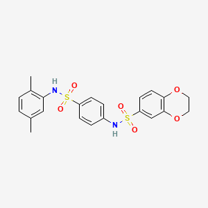 N-{4-[(2,5-dimethylphenyl)sulfamoyl]phenyl}-2,3-dihydro-1,4-benzodioxine-6-sulfonamide